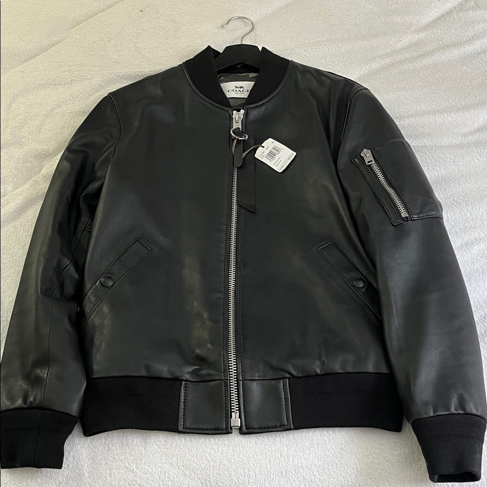 COACH Sheep🐏 Leather Bomber Jacket
